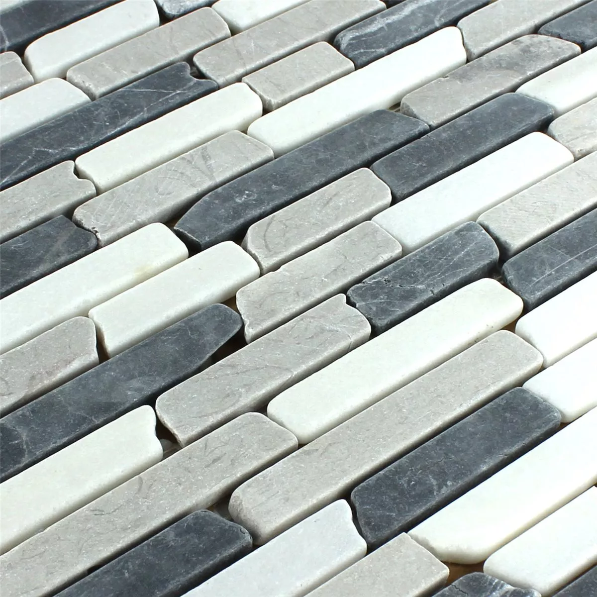Mozaika Marmur Botticino Grey Brick