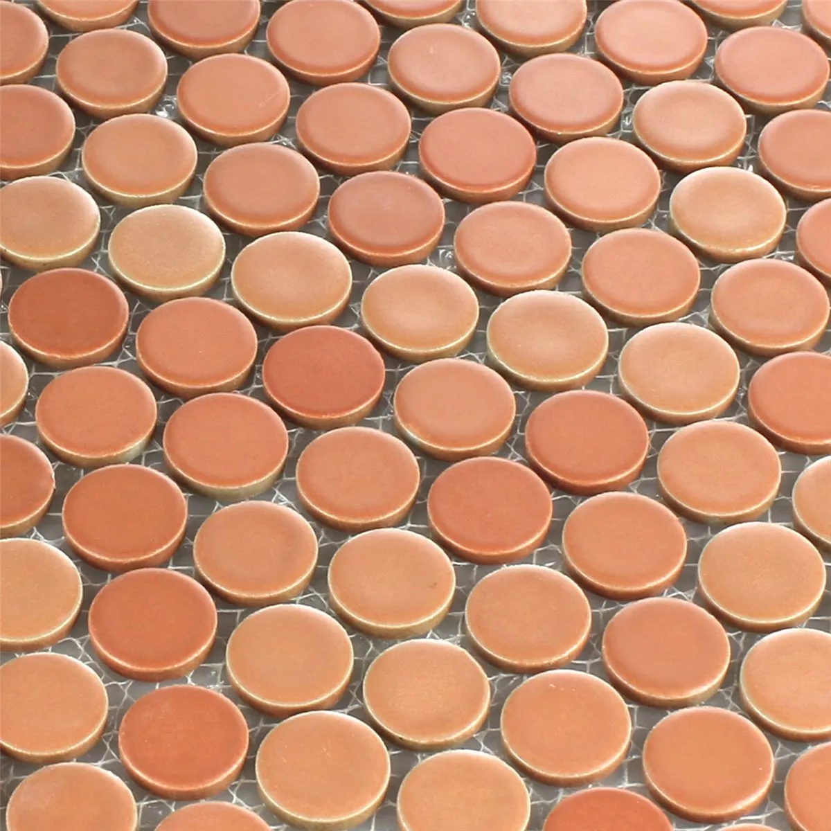 Mozaika Ceramika Guzik Okrągły Terakota