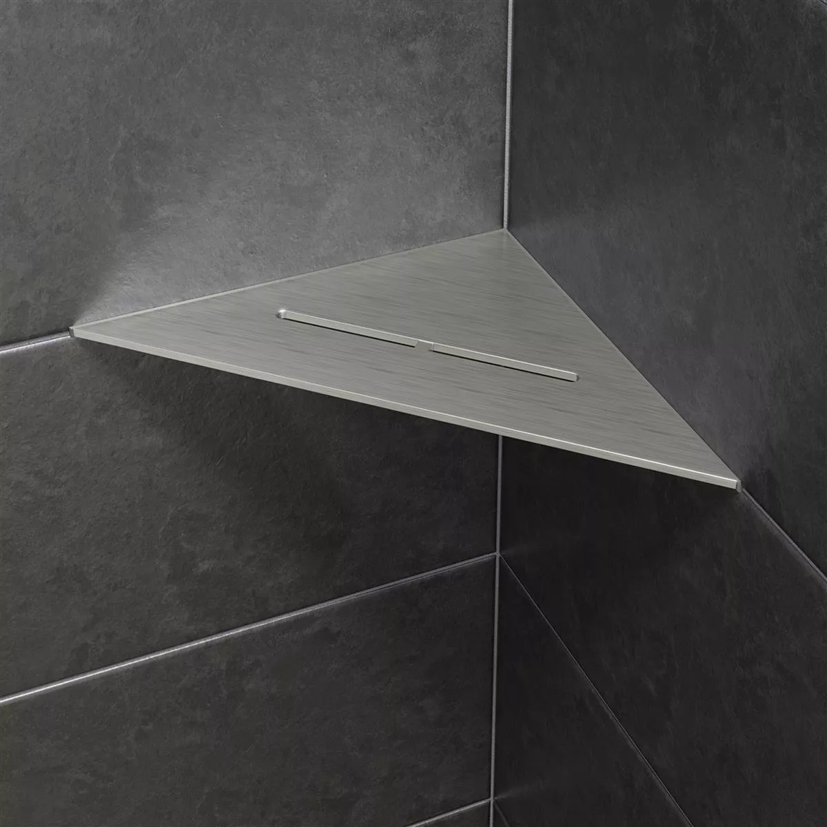 Półka prysznicowa półka ścienna Schlüter trójkąt 21x21cm czysty ciemny antracyt