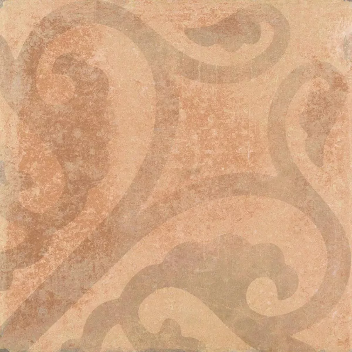 Queens Terakota Brązowy Dekor 25x25 cm