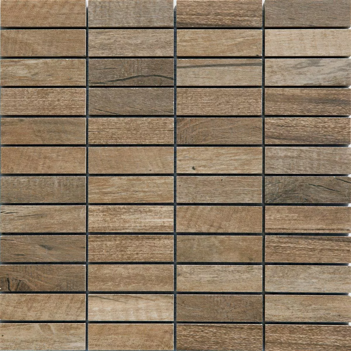Mozaika Wygląd Drewna Gres Emparrado Brązowy