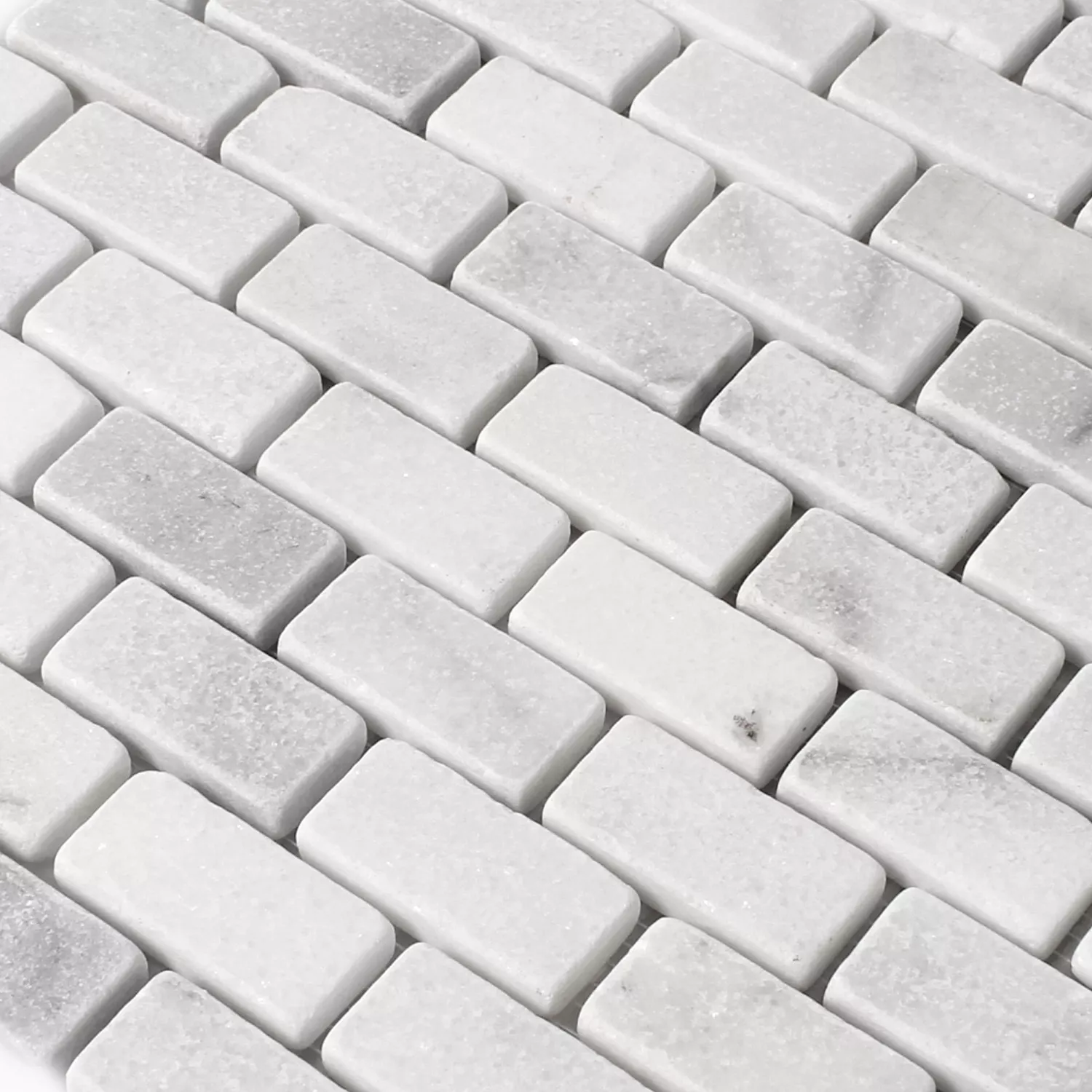 Mozaika Marmur Kamień Naturalny Treviso Brick Biały