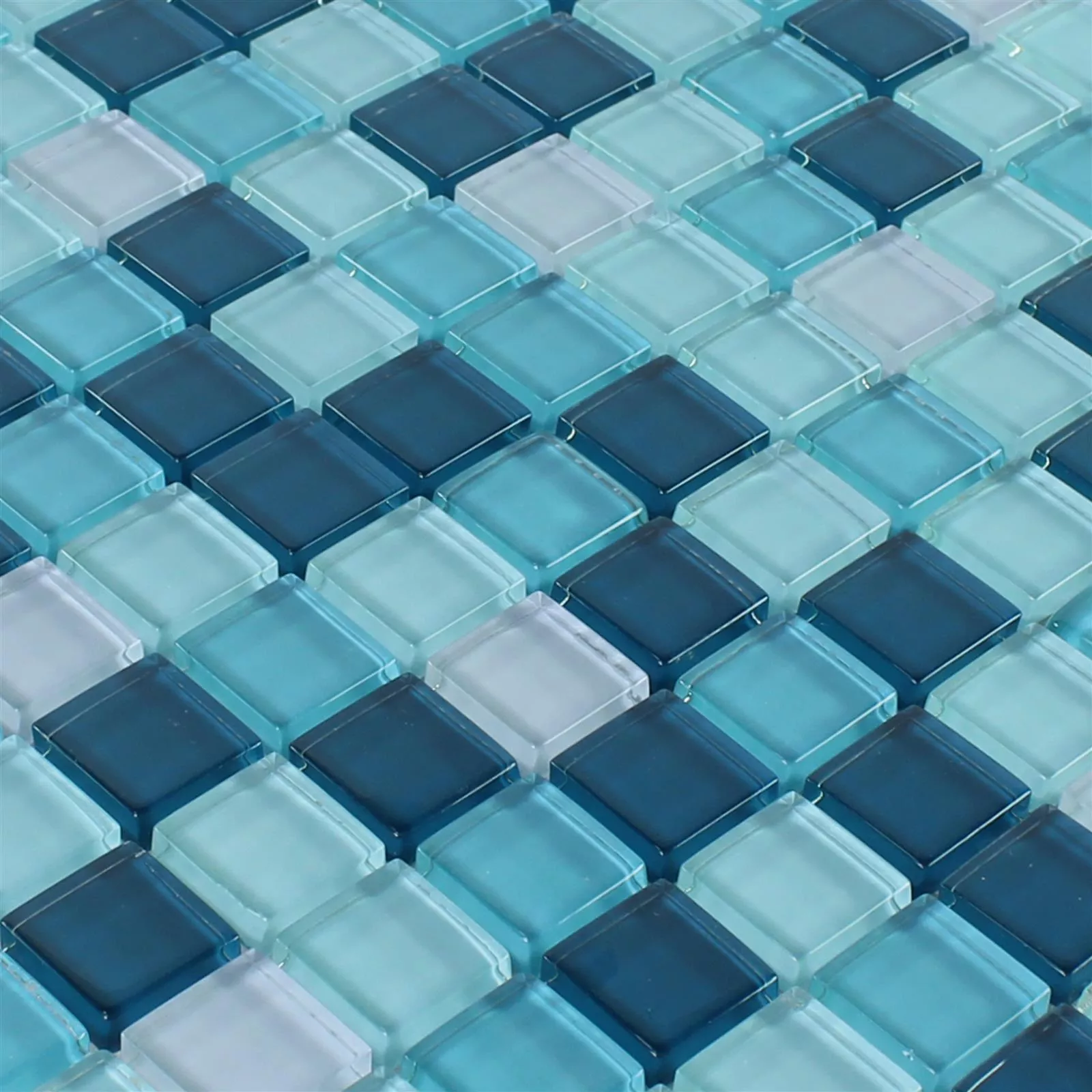 Mozaika Szklana Płytki Palikir Niebieski Zielony Mix