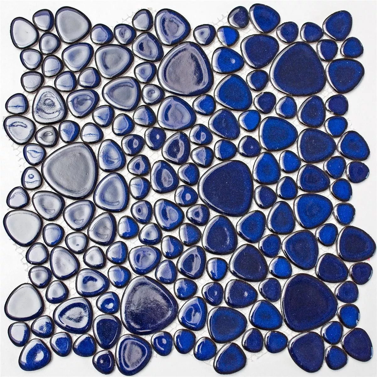 Próbka Mozaika Ceramika Kamień Otoczak Optyka Ciemnoniebieski