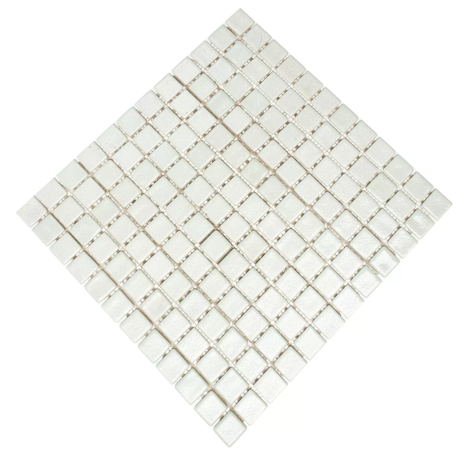Mozaika Szklana Płytki Biały Uni Antypoślizgowe