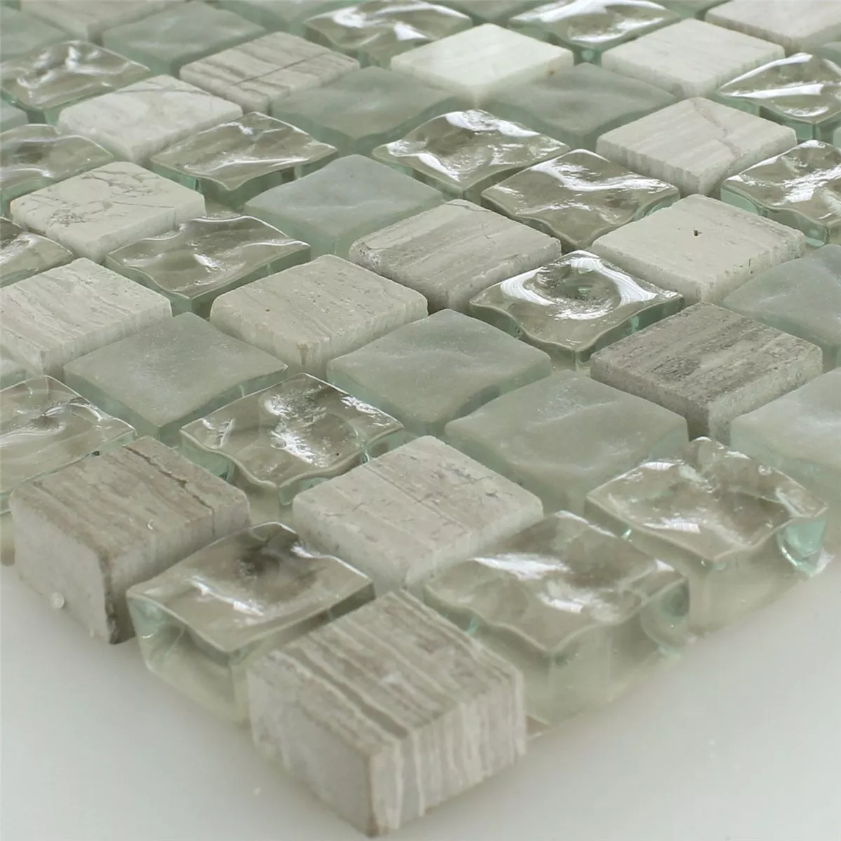Mozaika Szkło Marmur Burlywood Bębny