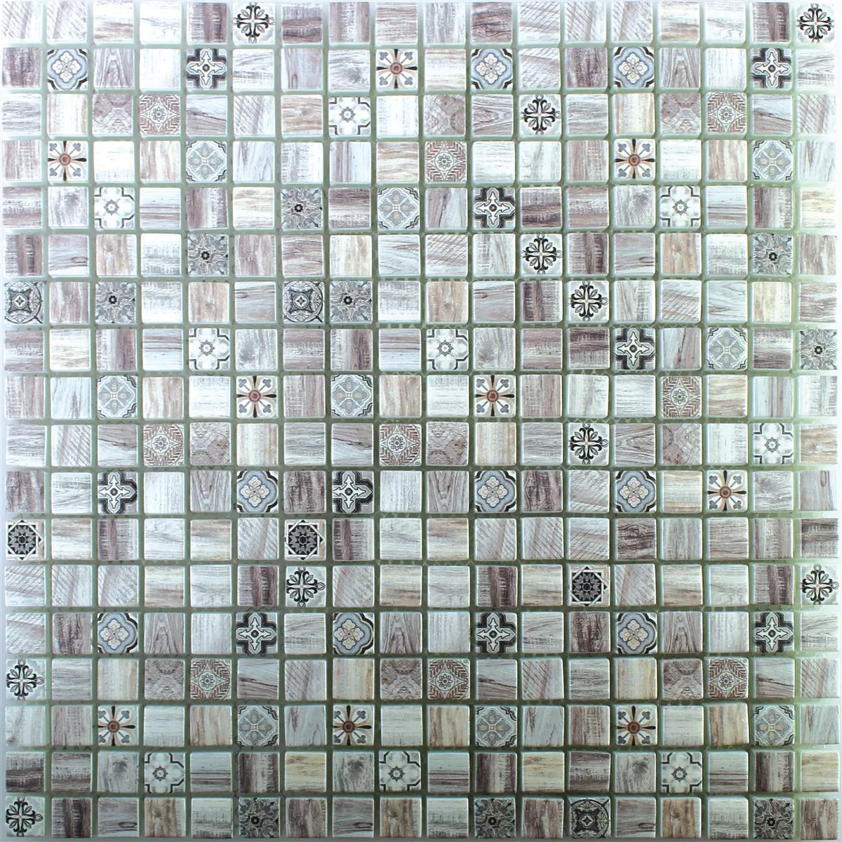 Próbka Mozaika Szklana Wygląd Drewna Płytki Vision Jasnobrązowy
