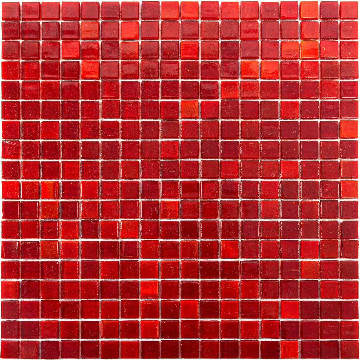 Próbka Mozaiki Szklana Płytki Vera Czerwone Mix