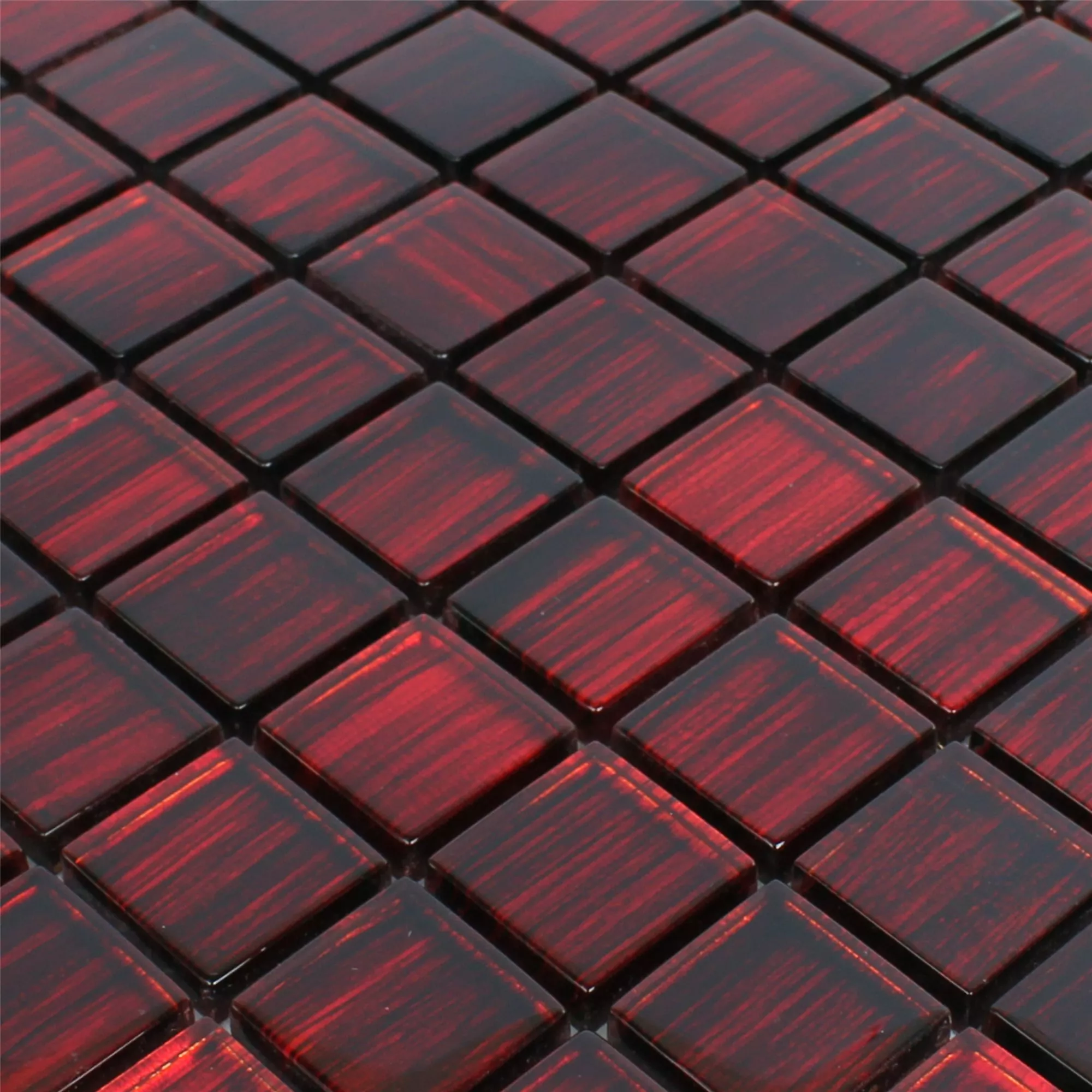 Próbka Mozaika Szklana Płytki Tradition Ciemnoczerwone