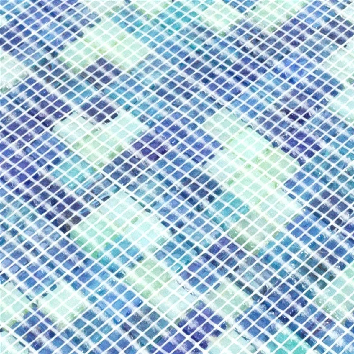 Mozaiki Szklana Płytki Carla Niebieski Turkusowy