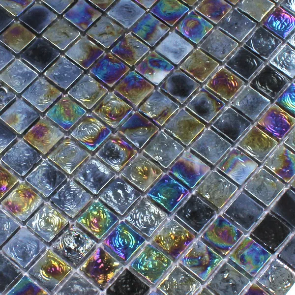 Mozaika Szkło Efekt Petrol Black