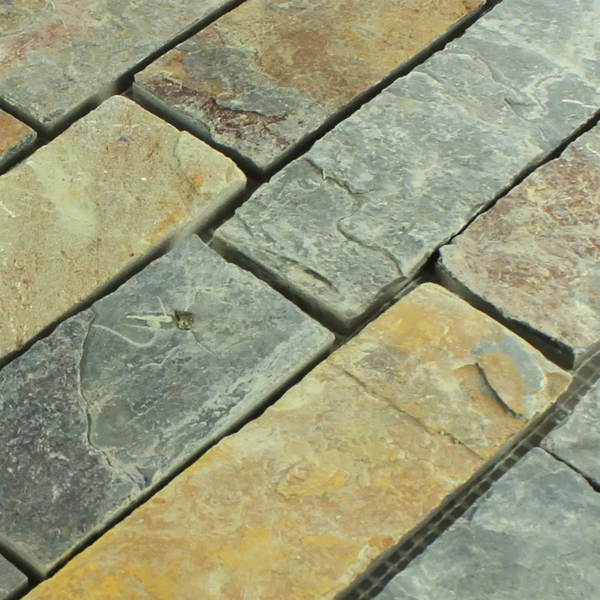 Próbka Mozaika Łupek Gidley Rdza Brązowy Brick