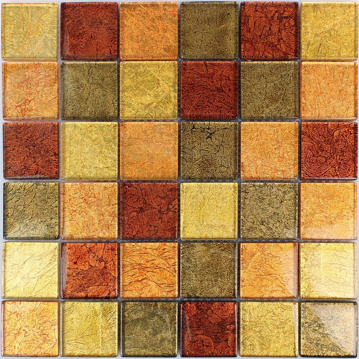Mozaika Szklana Płytki Curlew Żółty Pomarańczowy 48