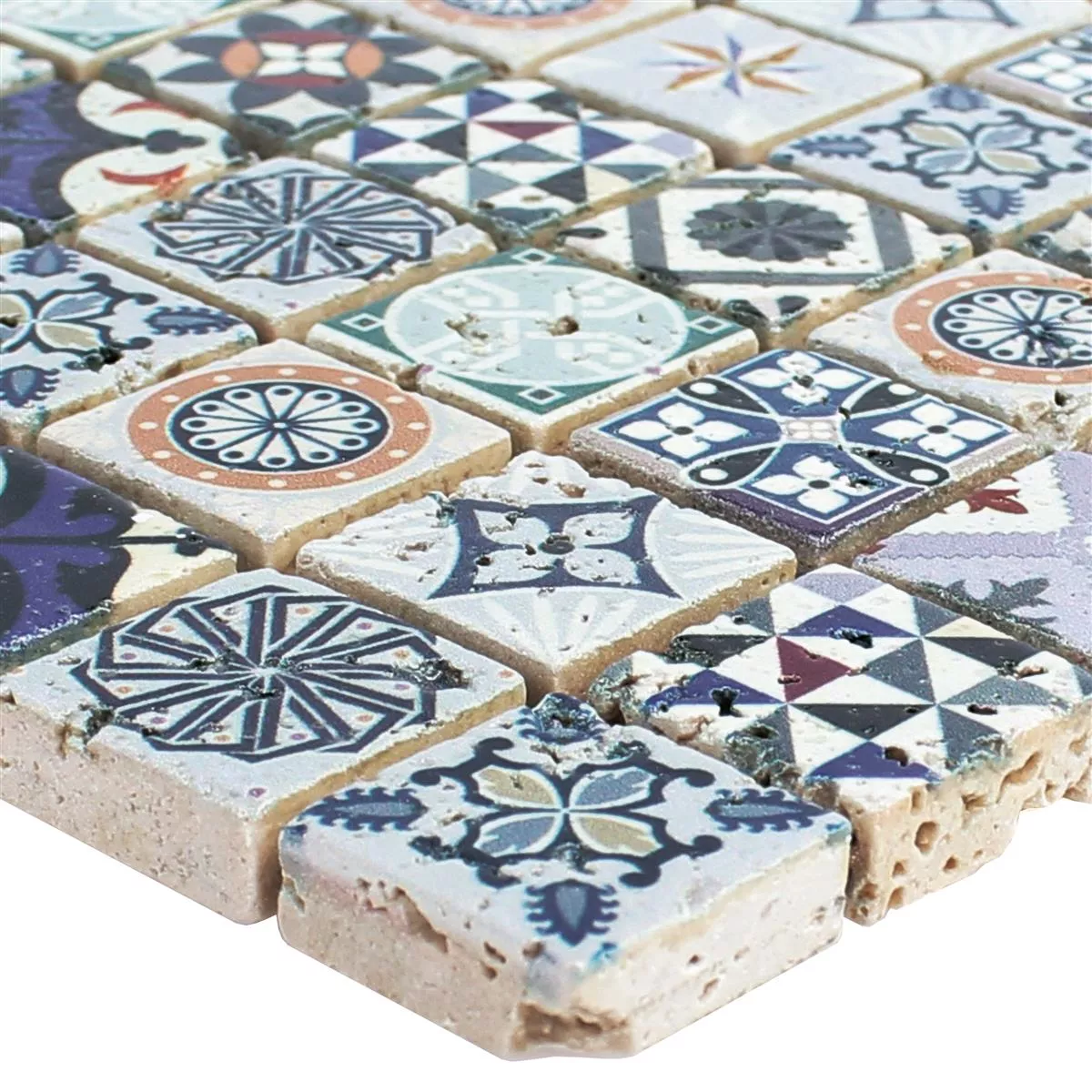 Próbka Kamień Naturalny Mozaika Płytki Iraklion Kolorowy