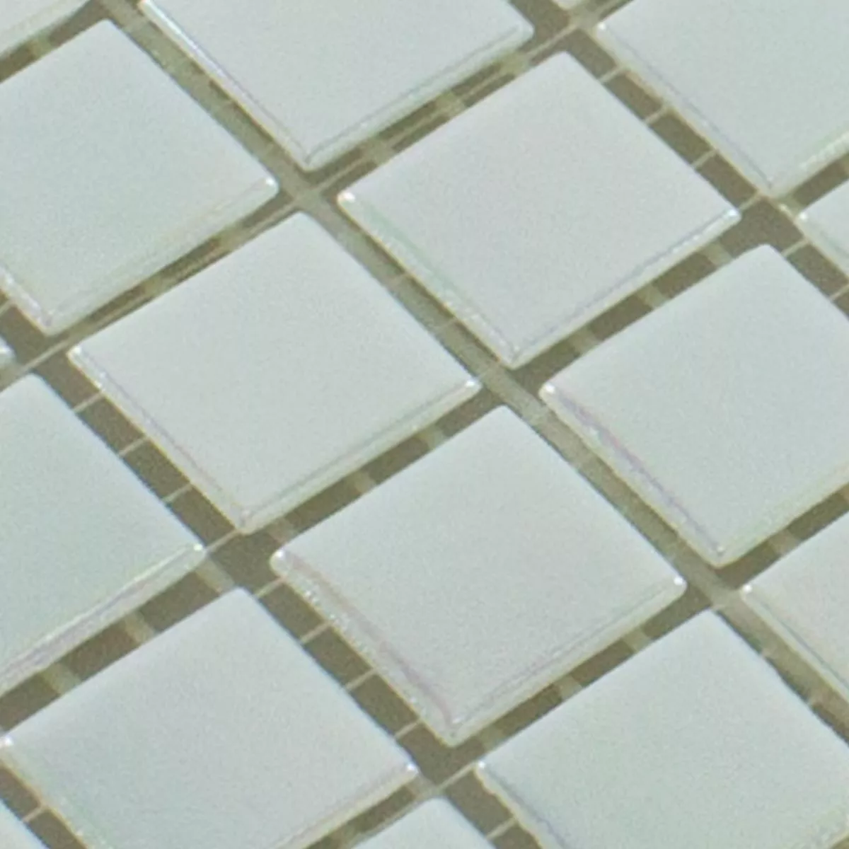 Próbka Mozaika Szklana Masa Perłowa Efekt Ingolstadt Biały Kwadrat 