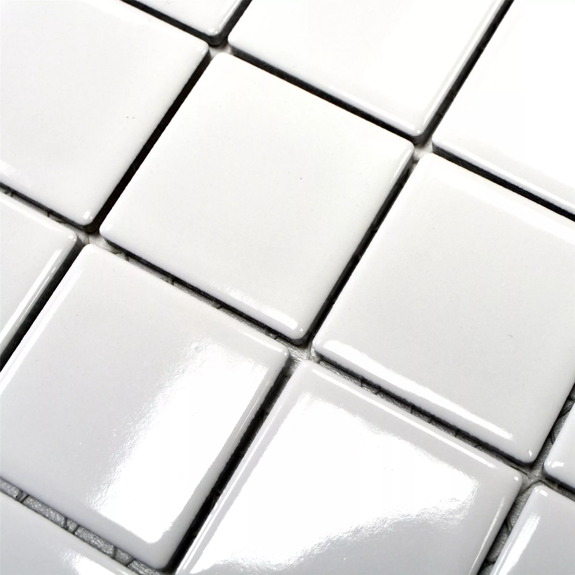 Ceramika Mozaika Adrian Biały Błyszczący Kwadrat 48