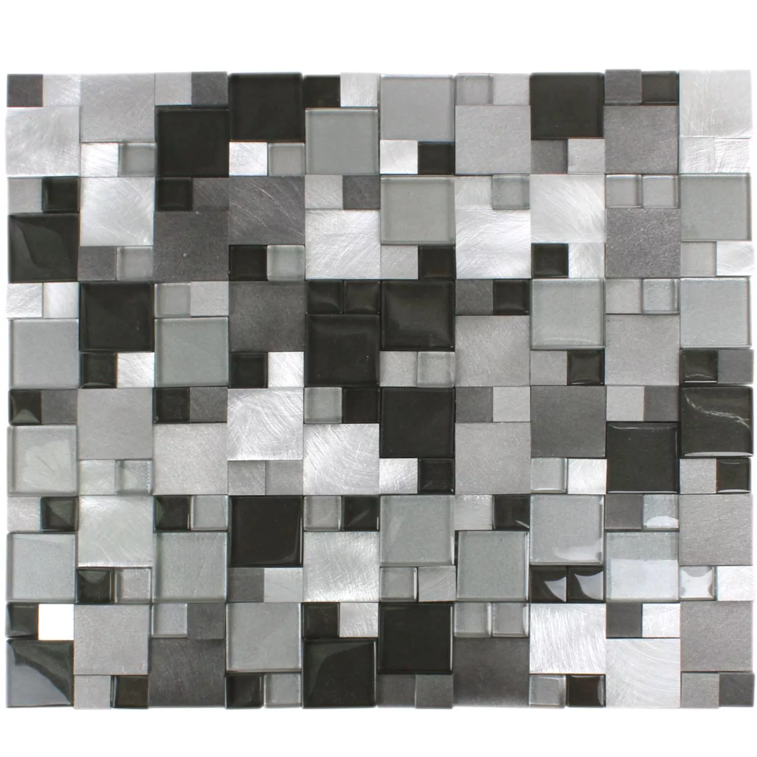 Mozaika Szkło Aluminium Condor 3D Czarny Mix