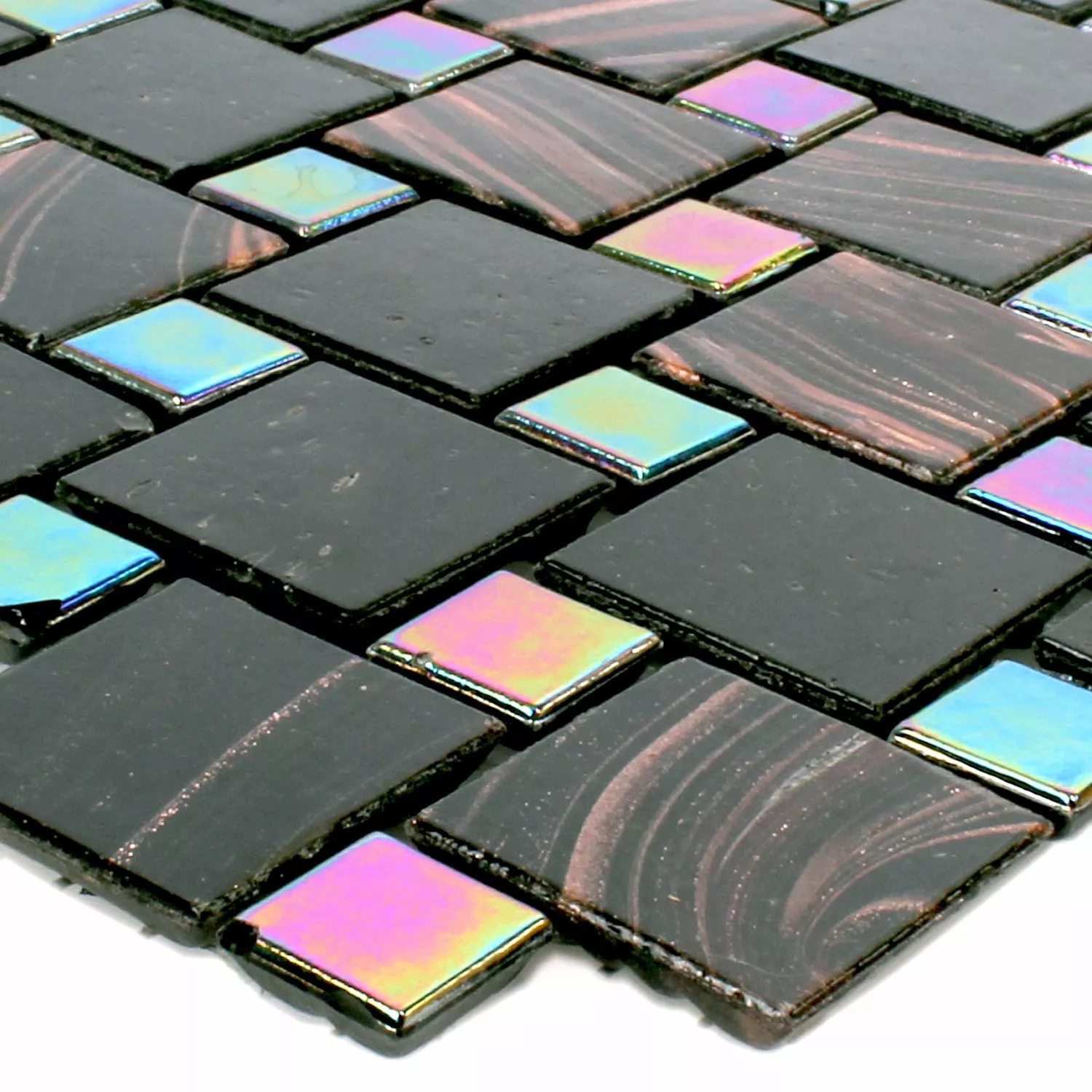 Mozaika Szkło Tahiti Brązowy Czarny Metallic