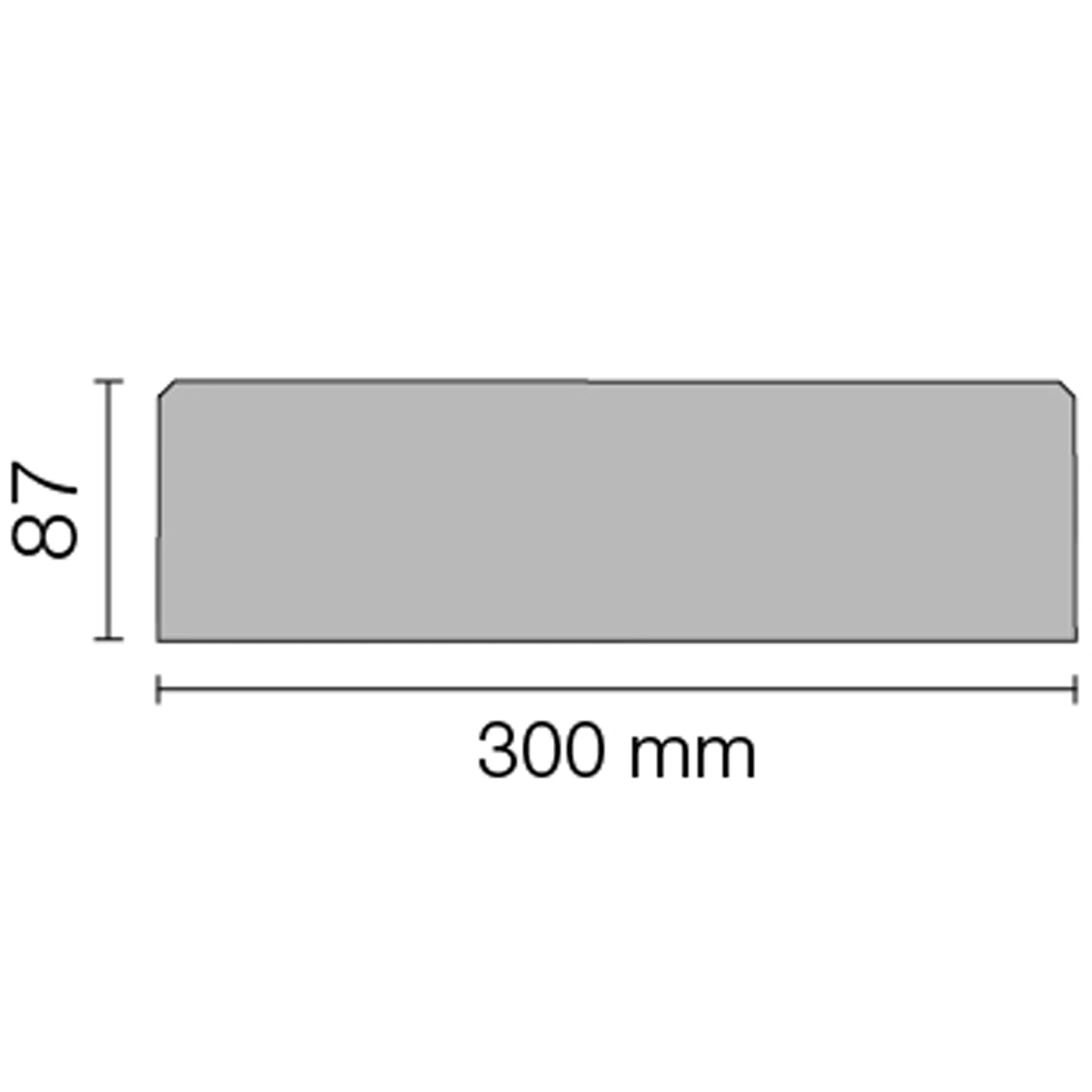 Niszowa półka ścienna Schlüter prostokąt 30x8,7cm Curve antracyt