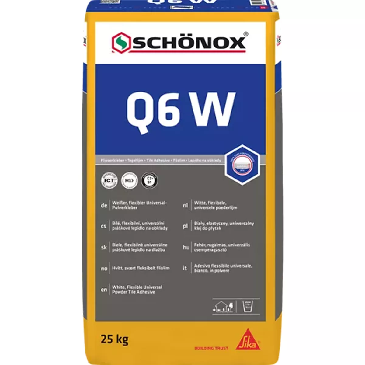Klej Do Płytek Schönox Q6 W (ściana I Podłoga) Uniwersalny (25 Kg) (biały)