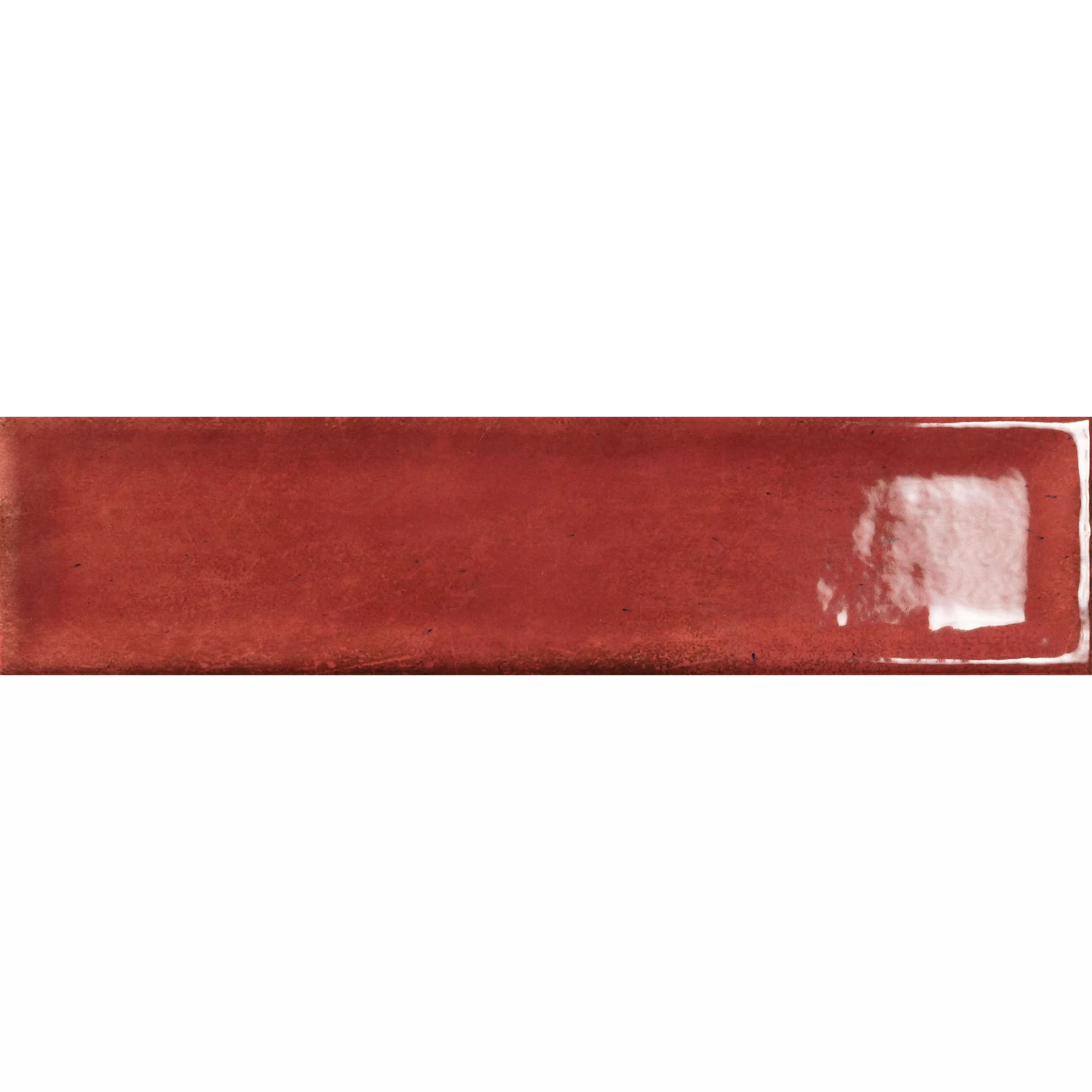 Płytki Ścienne Pascal Błyszczący Wewnątrz Z Faset Czerwone 7,5x30cm