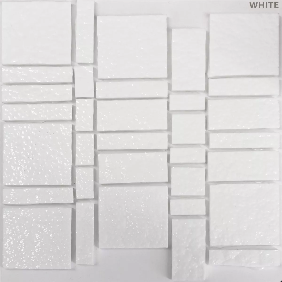 Szkło Płytki Trend Recykling Mozaika Liberty White