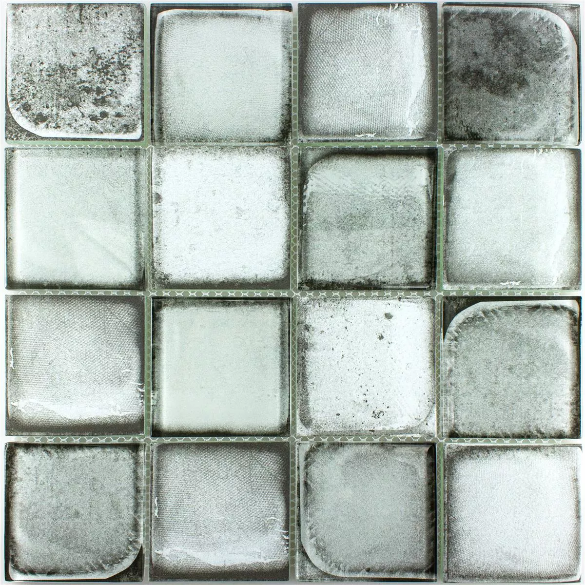 Mozaiki Szklana Płytki Cement Optyka Granada Jasnoszary