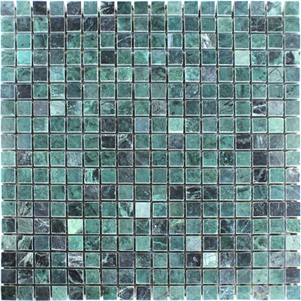 Próbka Mozaika Marmur Ciemny Zielony Polerowany