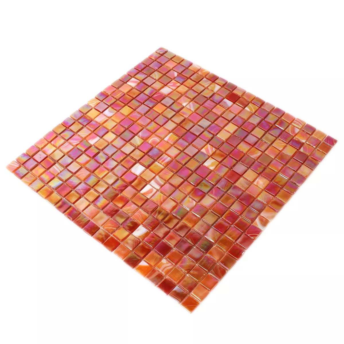 Mozaika Szklana Płytki Masa Perłowa Efekt Czerwone Mix