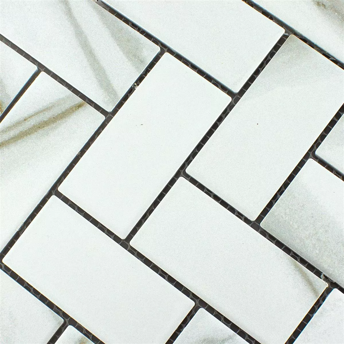 Ceramika Mozaika Fernley Kości Ryb Kamień Optyka Calacatta