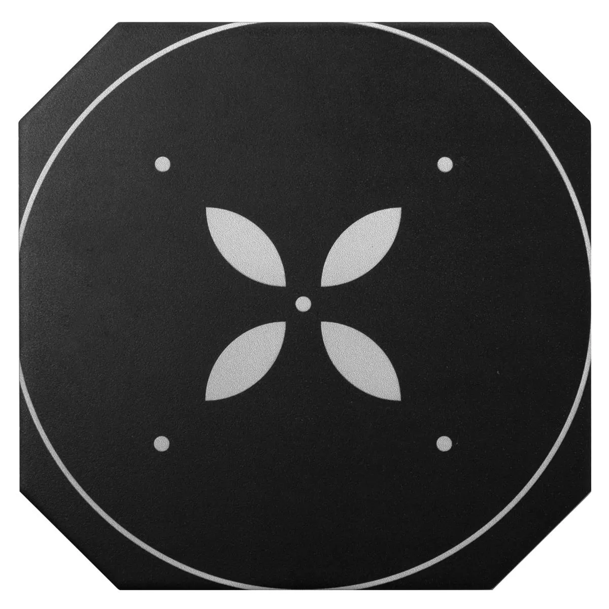 Gres Płytki Genexia Czarny Biały Decor 2 Ośmiokąt 20x20cm