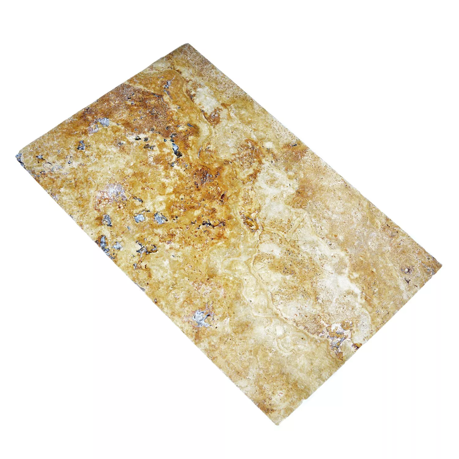 Plytka Z Naturalnego Kamienia Trawertyn Castello Złoto 40,6x61cm