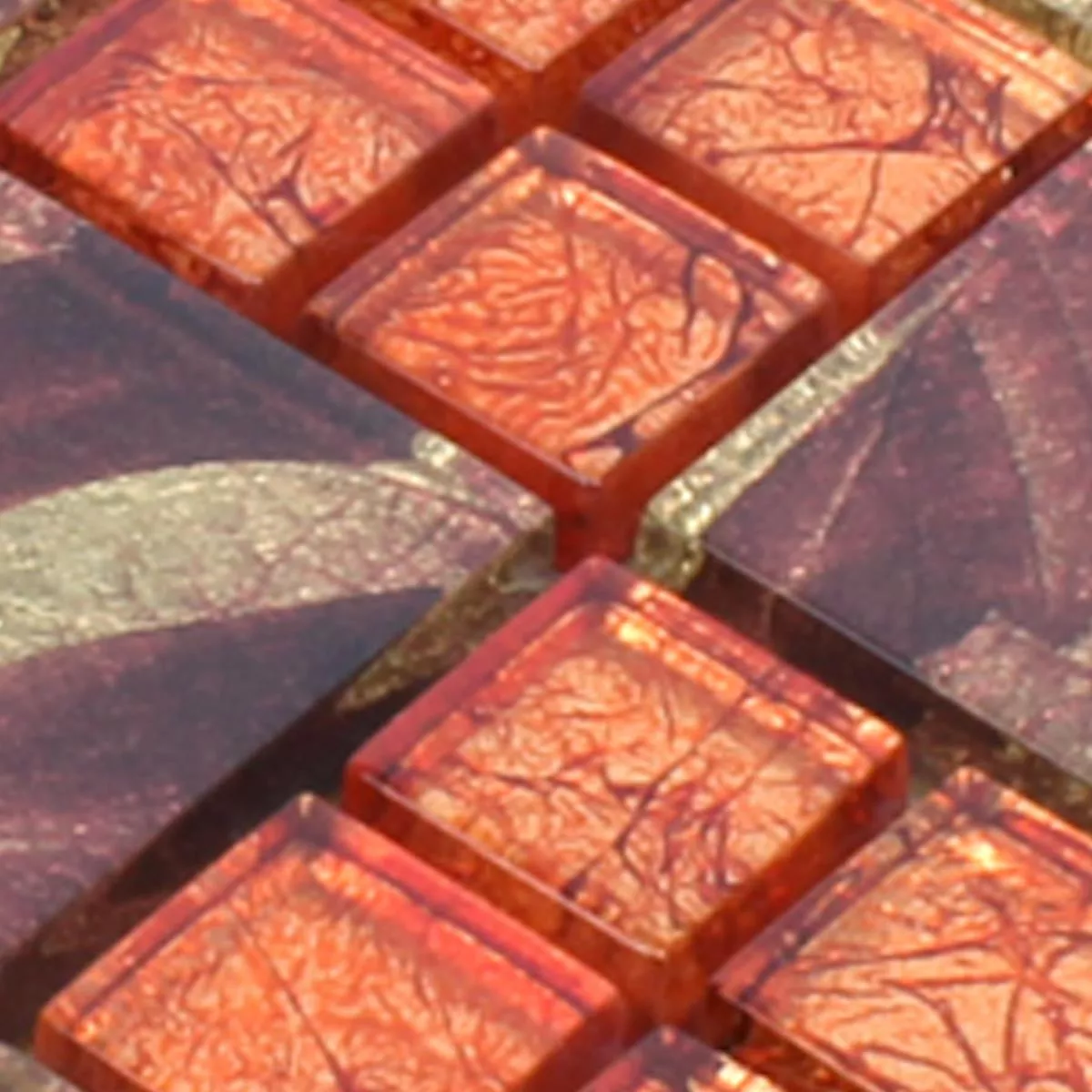 Próbka Mozaika Szklana Płytki Firebird Pomarańczowy