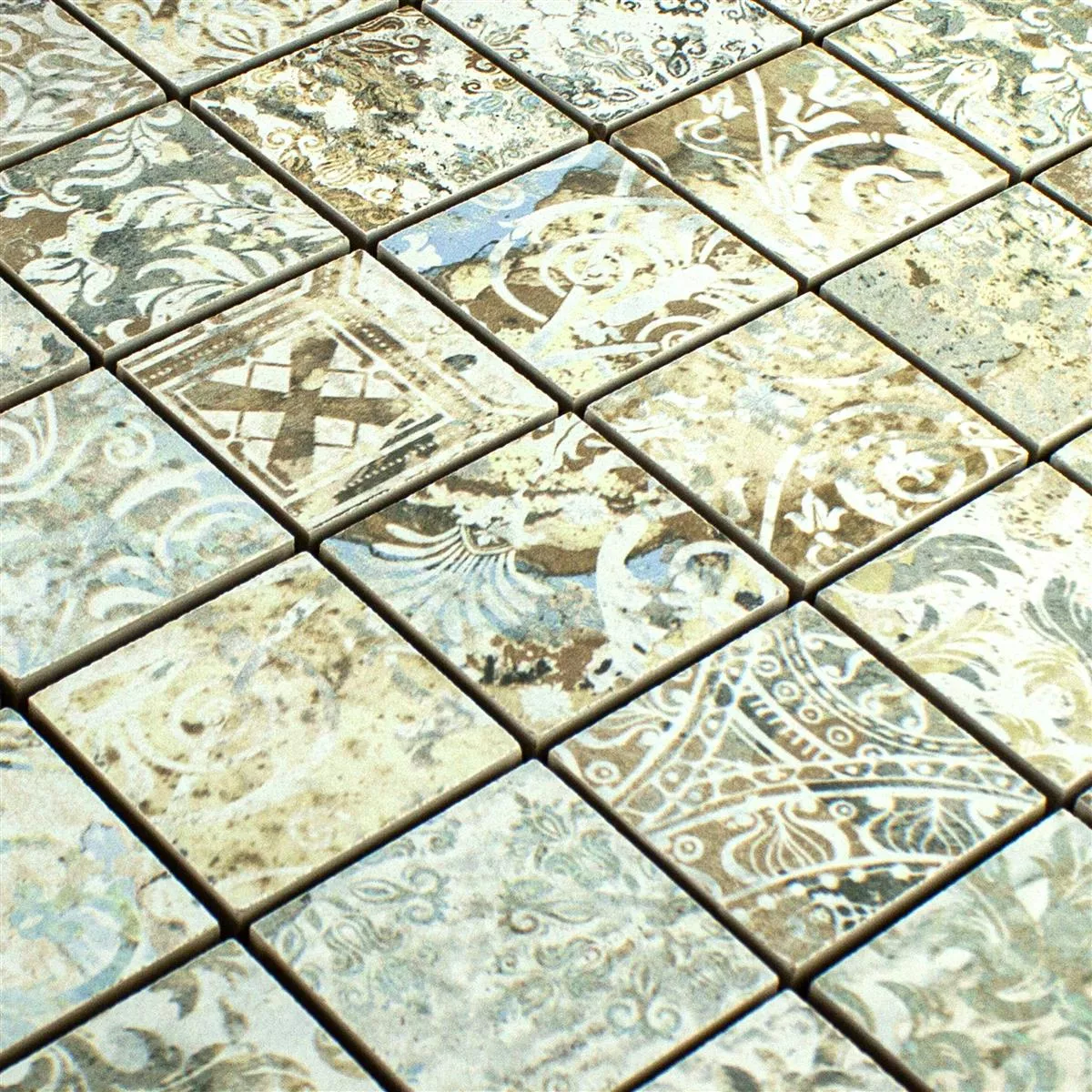 Mozaika Ceramiczna Płytki Bellona Efekt Jasne Kolory 47x47mm