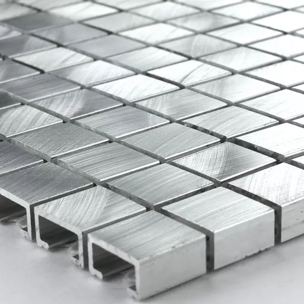 Mozaika Aluminium Mono Srebrny 15x15x8mm