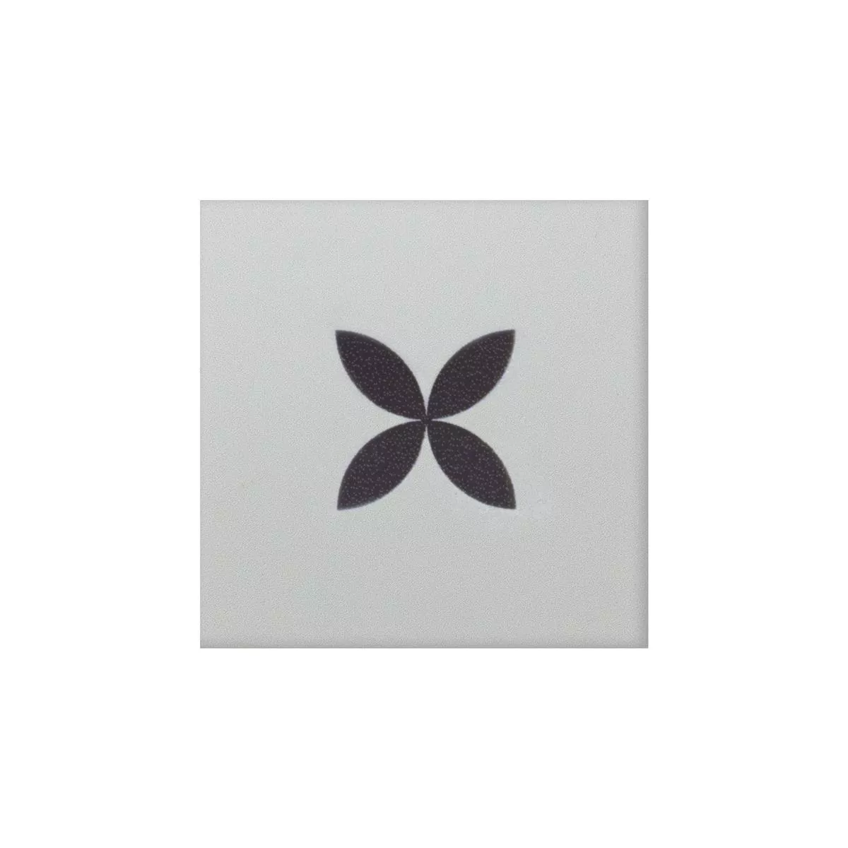 Gres Płytki Genexia Czarny Biały Decor 4 Rozeta  4,6x4,6cm