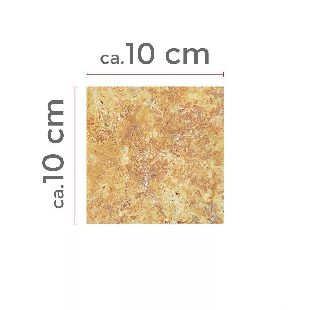 Próbka Plytka Z Naturalnego Kamienia Trawertyn Castello Złoto 30,5x30,5cm
