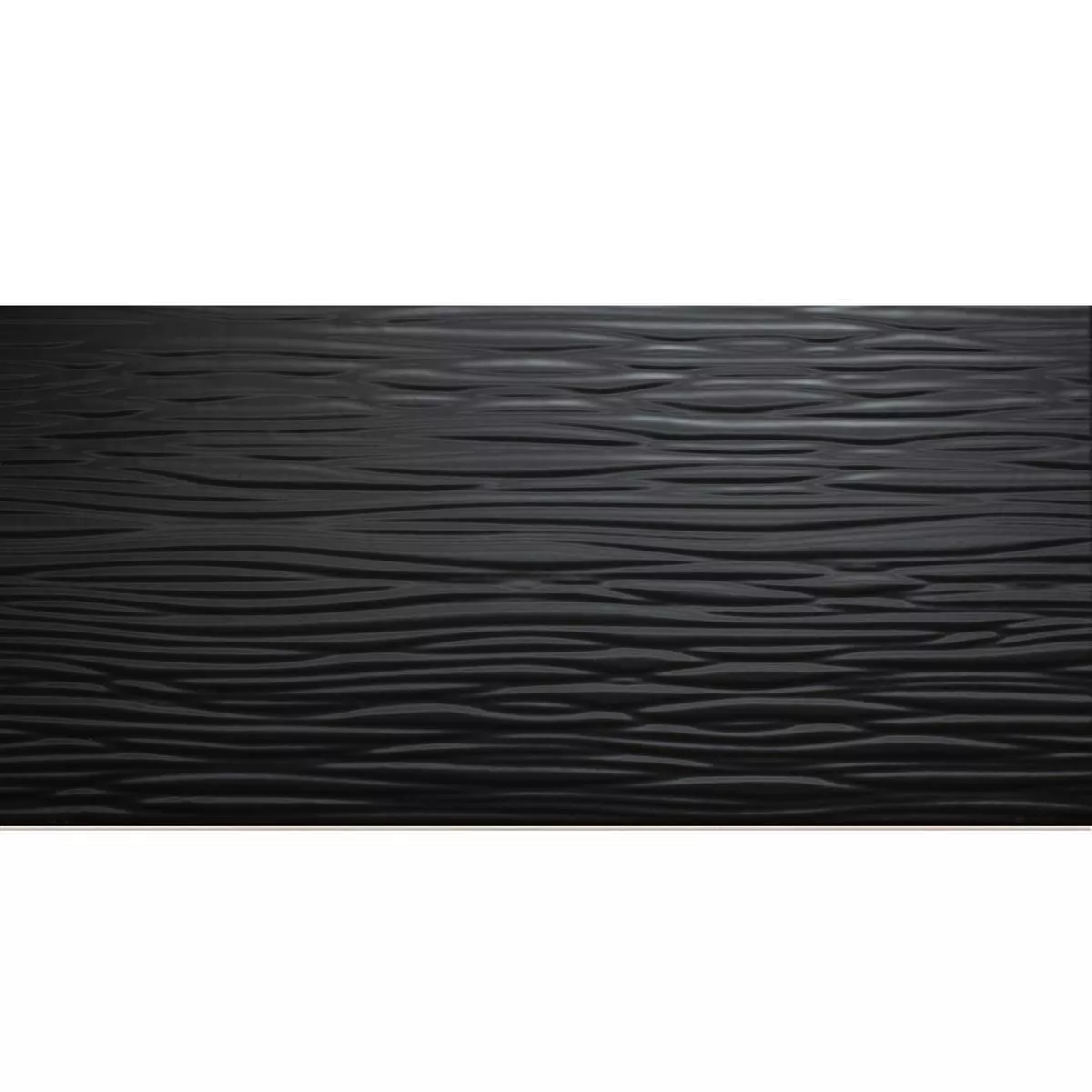Płytki Ścienne Norway Strukturalny Błyszczący 25x50cm Czarny