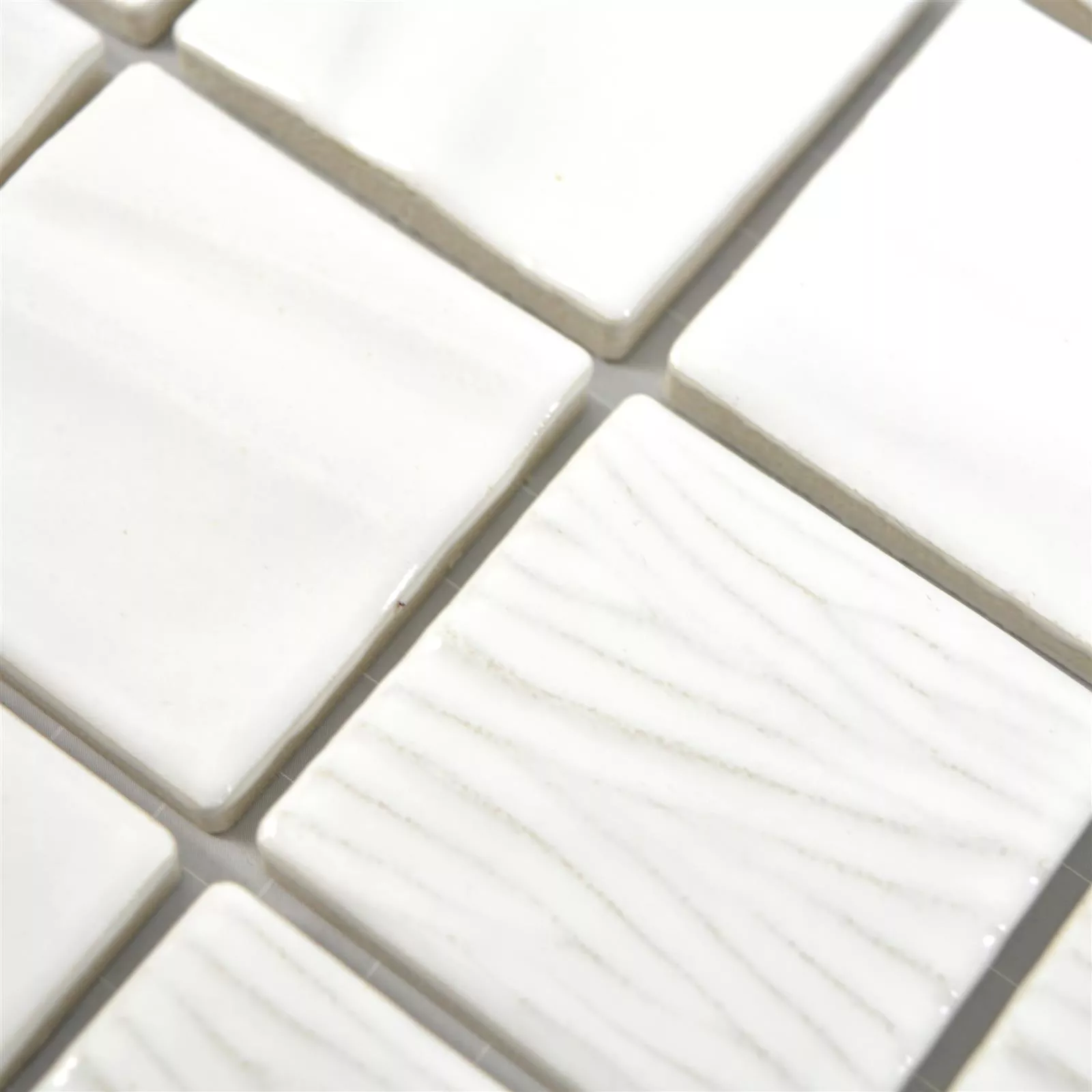 Próbka Mozaika Ceramiczna Płytki Rokoko 3D Elegance Biały