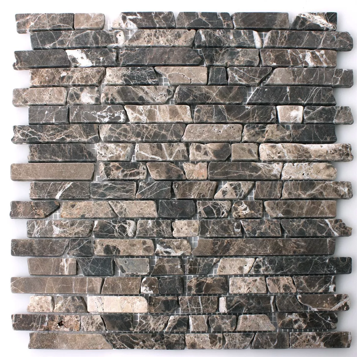 Mozaika Marmur Kamień Naturalny Impala Brązowy Podpalony