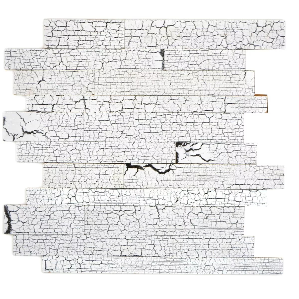 Próbka Mozaika Drewno Paris Pattern Samoprzylepny Biały
