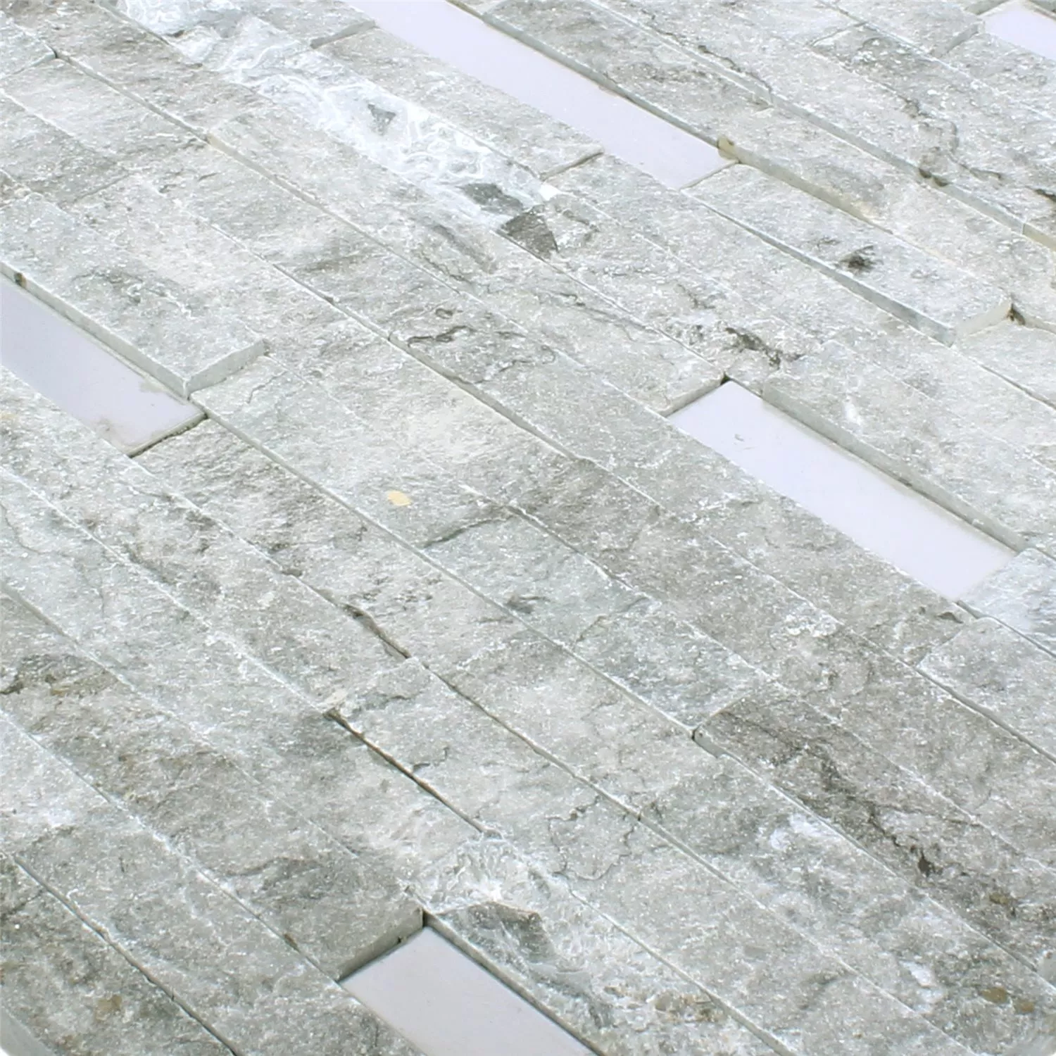 Próbka Mozaika Deepstone Kamień Naturalny Stal Nierdzewna Szary 3D