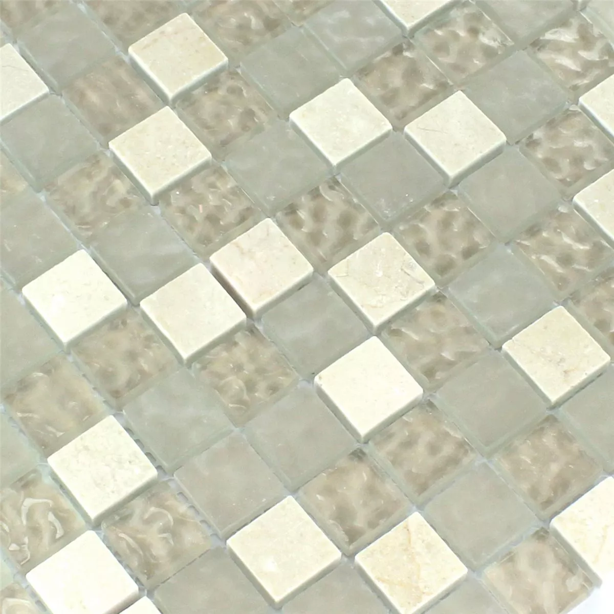 Mozaika Szkło Marmur Barbuda Kremowa