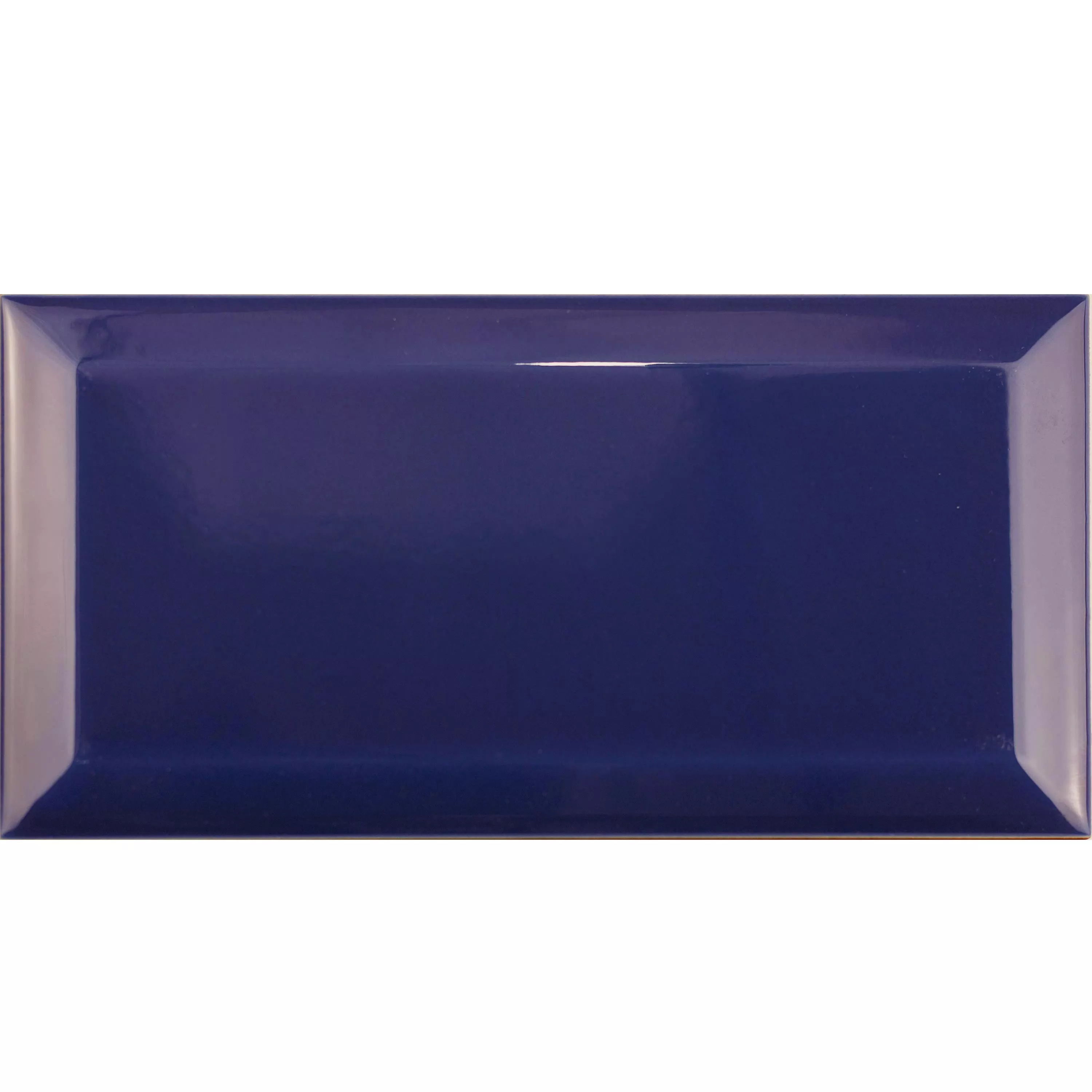 Próbka Metro Płytki Ścienne Brussel Z Faset 10x20x0,7cm Azul Cobalto