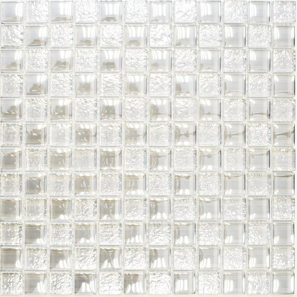 Próbka Mozaika Szklana Płytki Nikolski Połysk Biały
