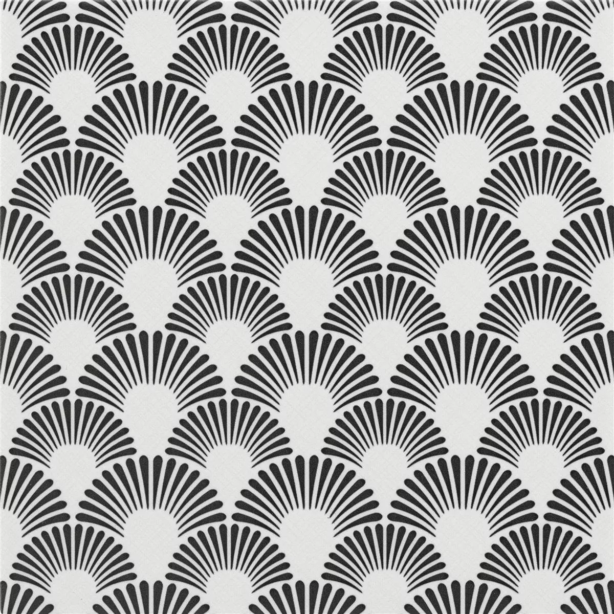 Płytki Podłogowe Cement Optyka Wildflower Czarny Dekor 18,5x18,5cm 