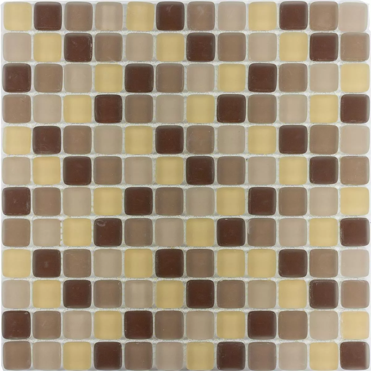 Mozaiki Szklana Płytki Ponterio Frosted Brązowy Mix