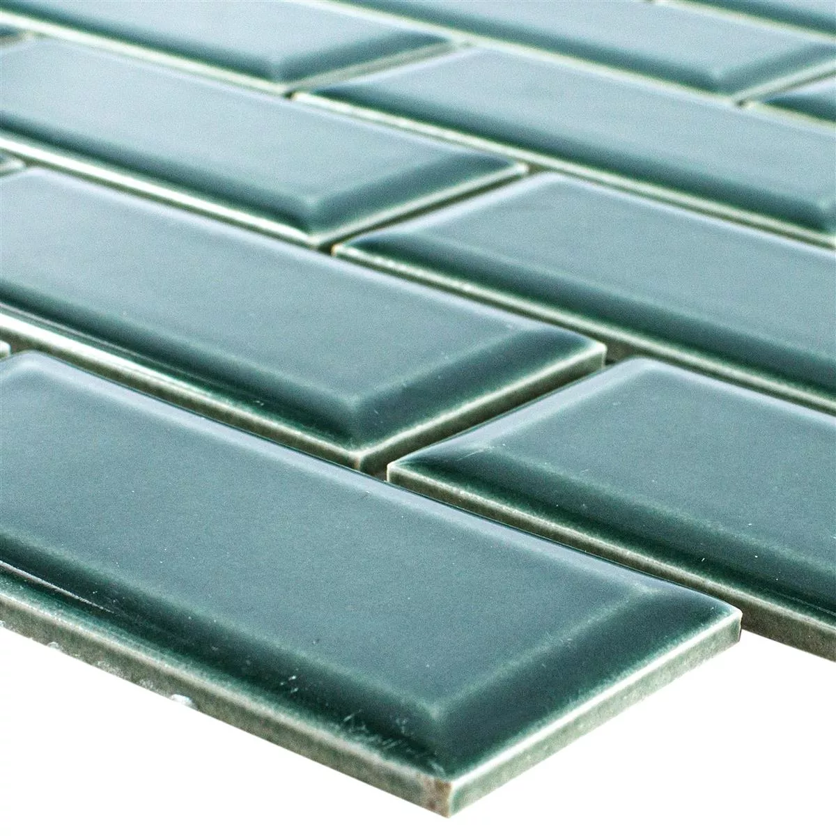 Próbka Ceramika Mozaika StPauls Metro Z Faset Zielony