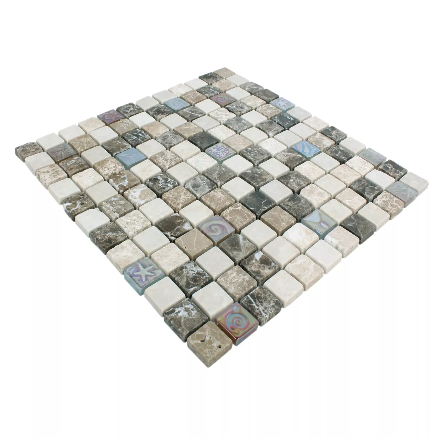 Próbka Mozaika Relief Marmur Java Szkło Mix Beżowy