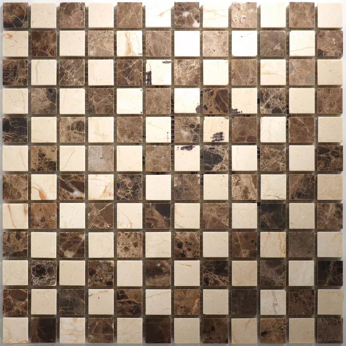 Mozaika Marmur Kamień Naturalny Beżowy Brązowy Mix